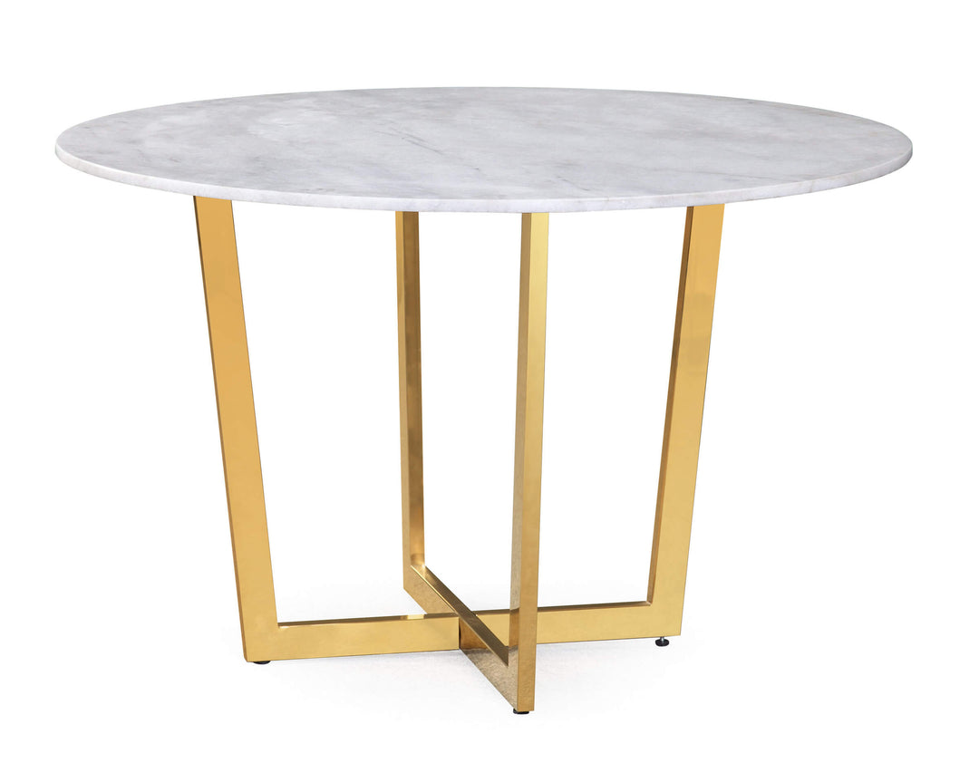 Maximus White Marble Dining Table