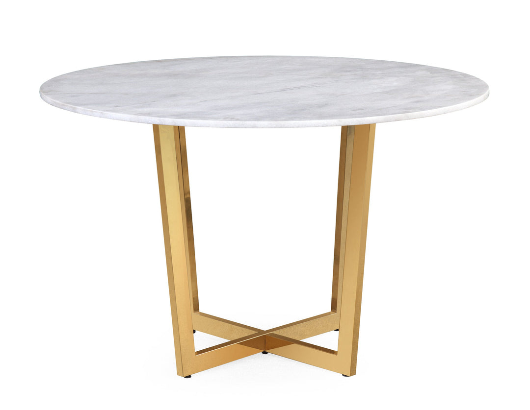 Maximus White Marble Dining Table