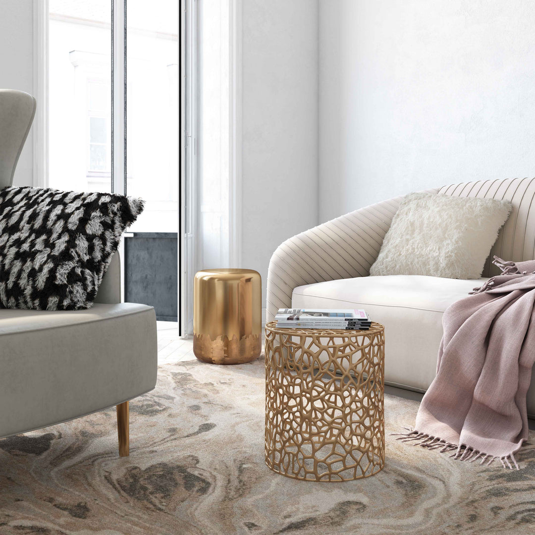 Mia Gold Side Table Stool