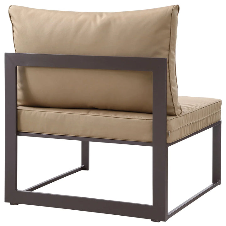 Tortuga Armless Outdoor Patio Chair - Brown Mocha
