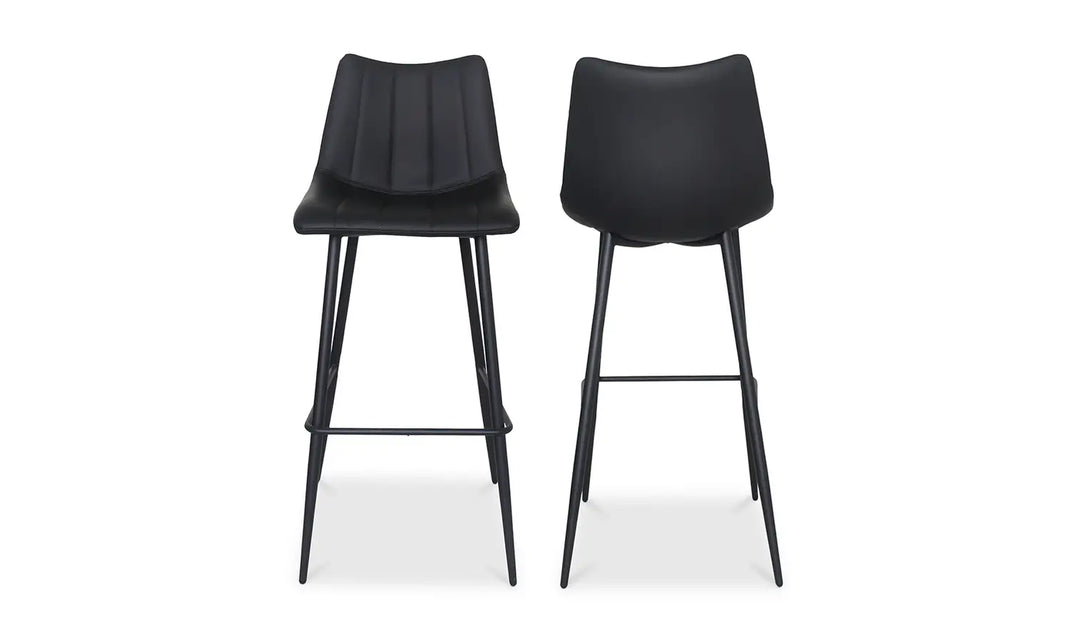 Nico Black Bar Stool - Set Of Two