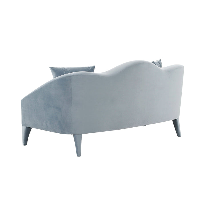 Ocean Sea Blue Velvet Loveseat