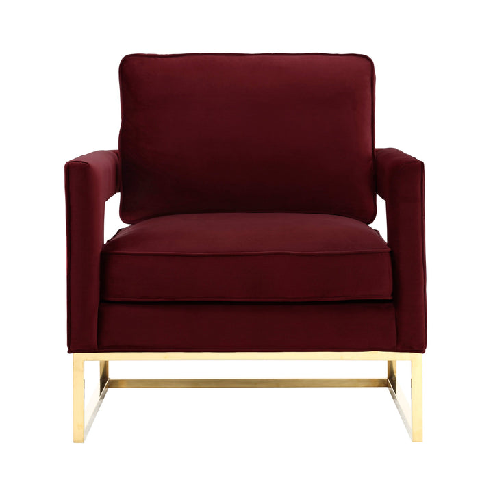 Olivia Maroon Velvet Chair