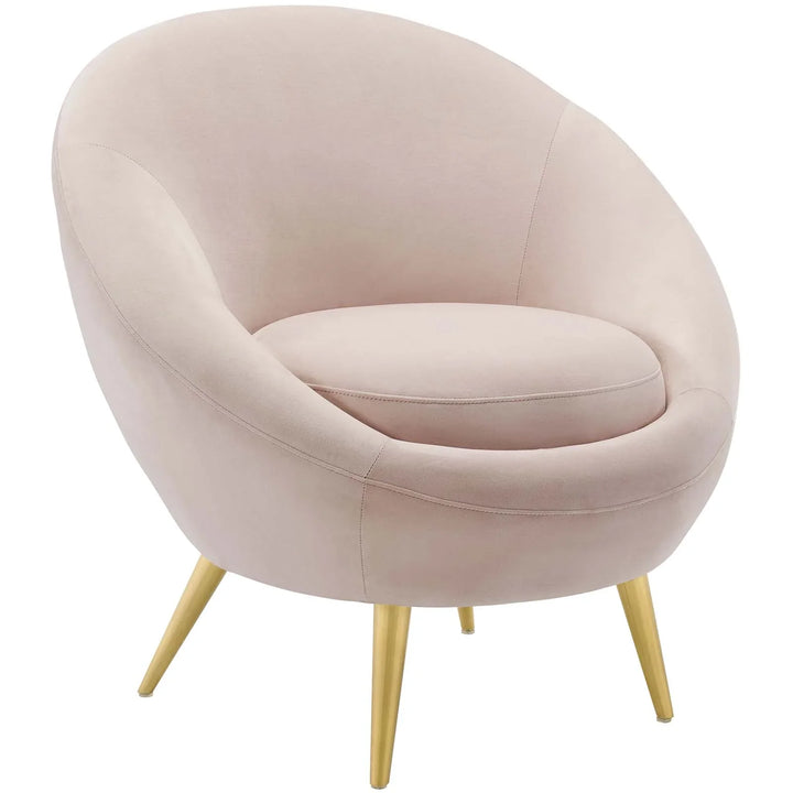 Riu Velvet Accent Chair - Pink