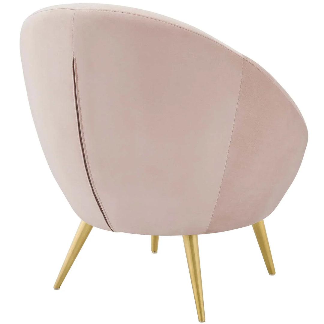 Riu Velvet Accent Chair - Pink