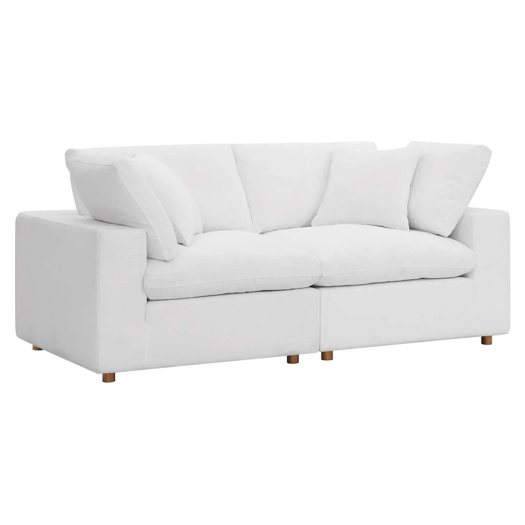 Moxi 2 Piece Sectional Sofa Set White