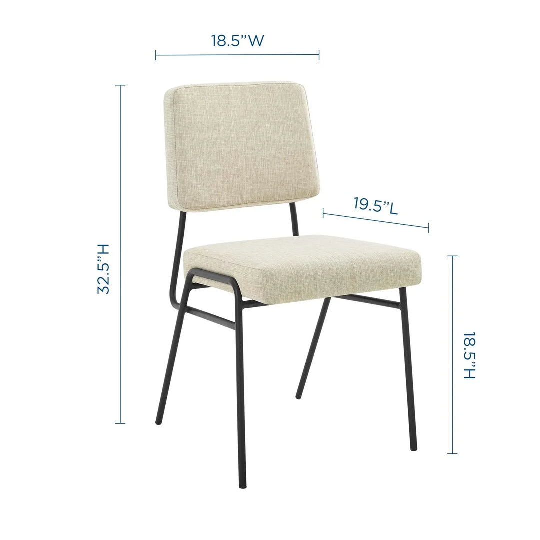 Raf Fabric Dining Chair - Beige