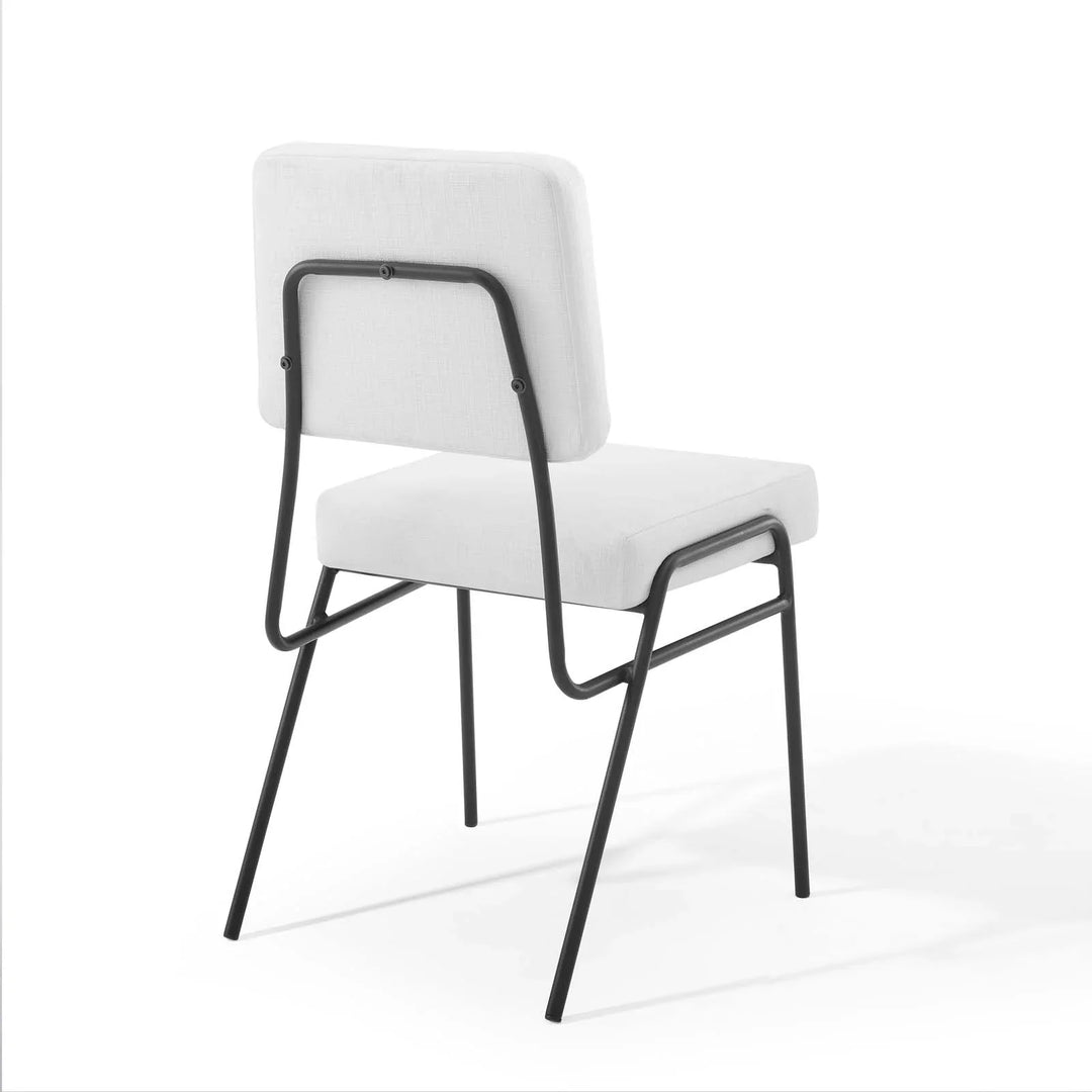 Raf Fabric Dining Chair - White