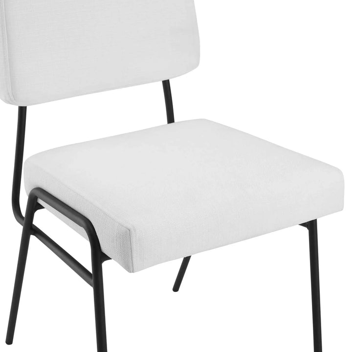 Raf Fabric Dining Chair - White