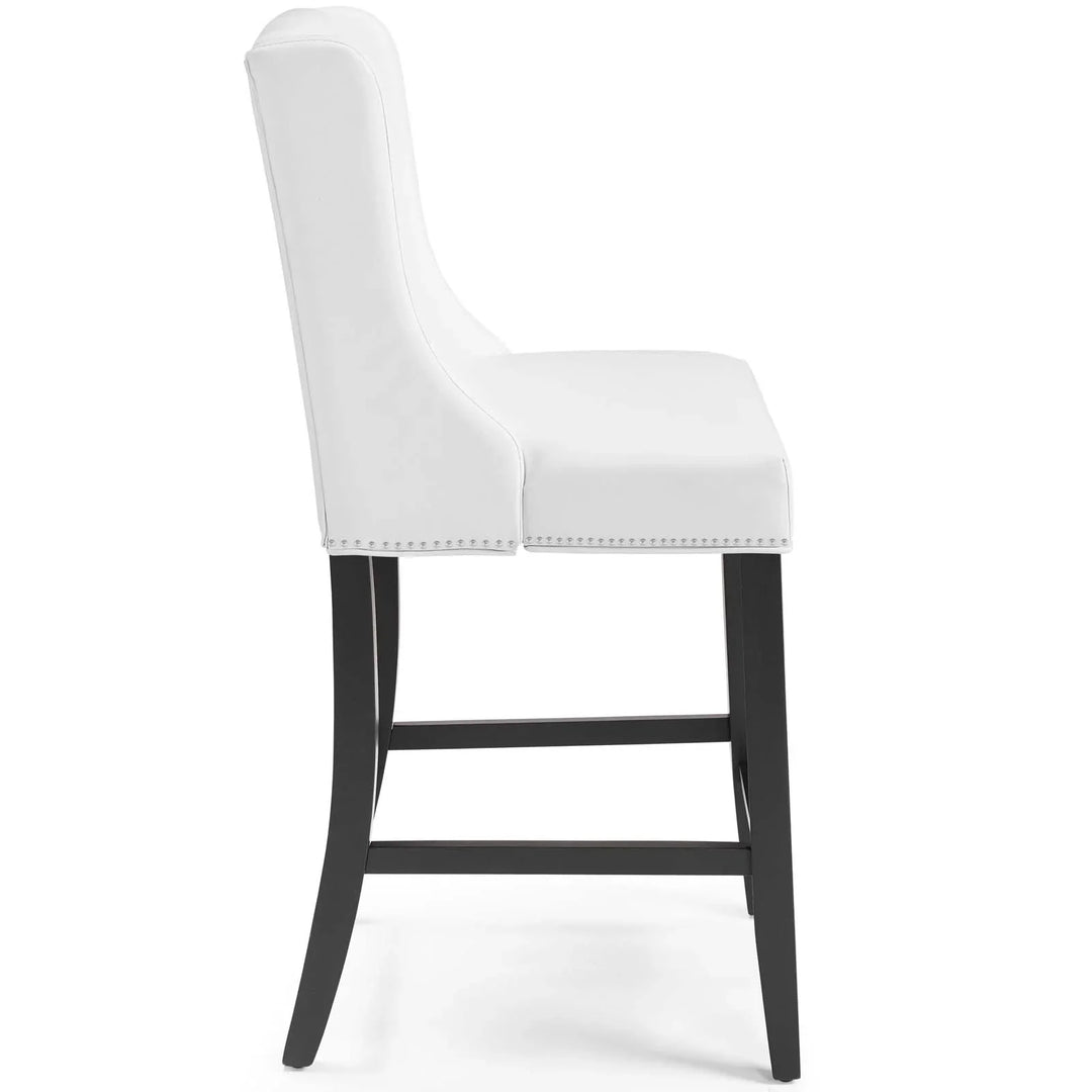Rona Faux Leather Counter Stool - White