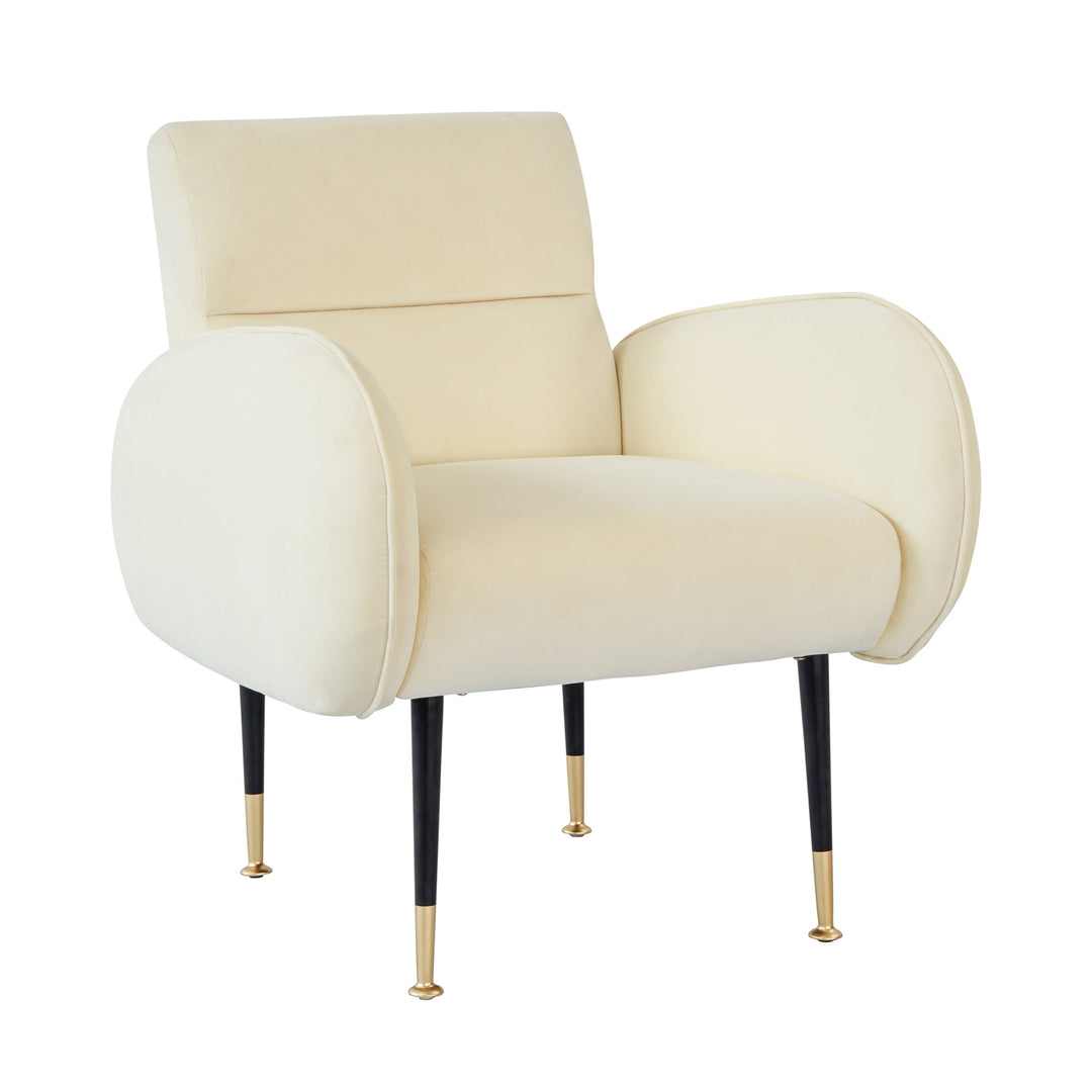 Rowe Velvet Arm Chair - Cream
