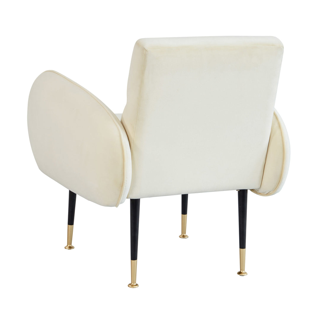 Rowe Velvet Arm Chair - Cream