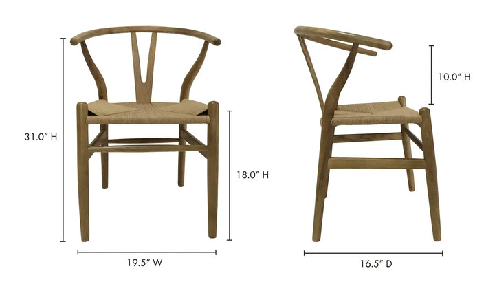 Sierra Dining Chair Natural  Set of 2