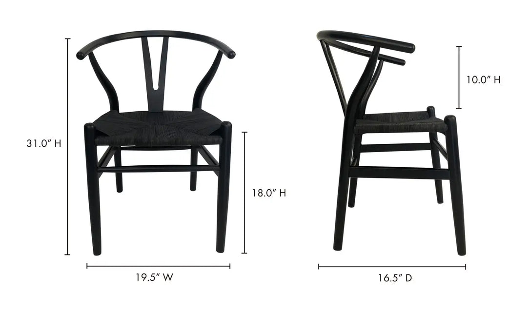 Sierra Dining Chair Black Set of 2