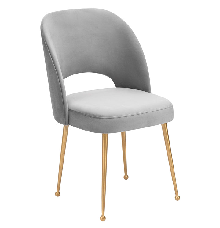 Surge Light Grey Velvet Chair