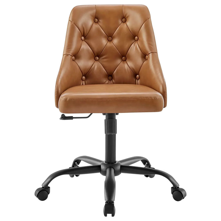 Sting Tufted Swivel Vegan Leather Office Chair