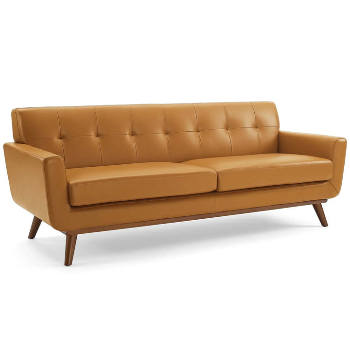 Gage Top Grain Leather Lounge Sofa - Tan