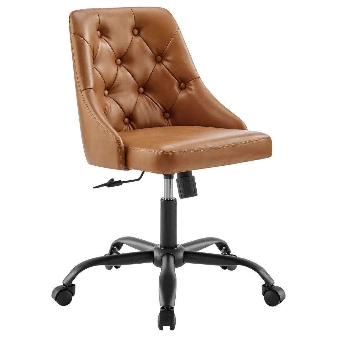 Sting Tufted Swivel Vegan Leather Office Chair