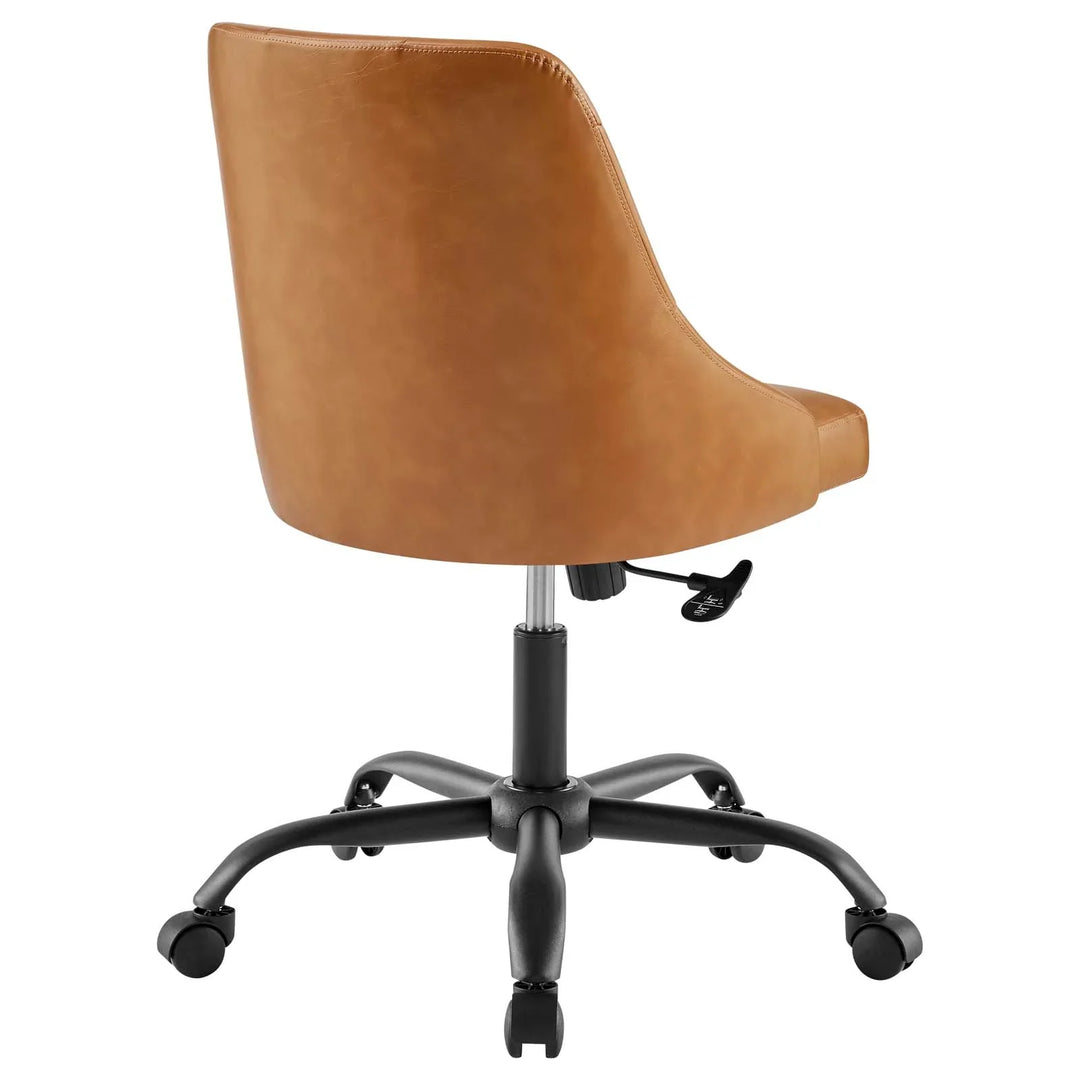 Sting Tufted Swivel Vegan Leather Office Chair