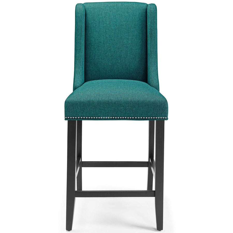 Rona Upholstered Fabric Counter Stool - Teal