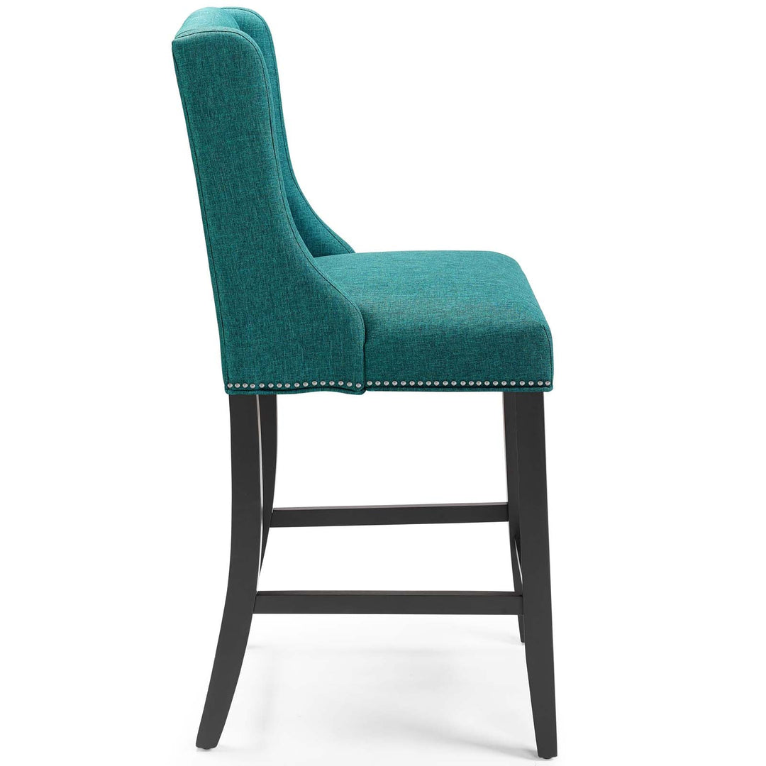 Rona Upholstered Fabric Counter Stool - Teal