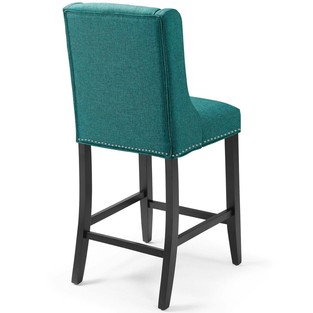 Rona Upholstered Fabric Counter Stool - Teal