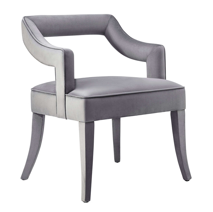 Tessa Grey Velvet Chair