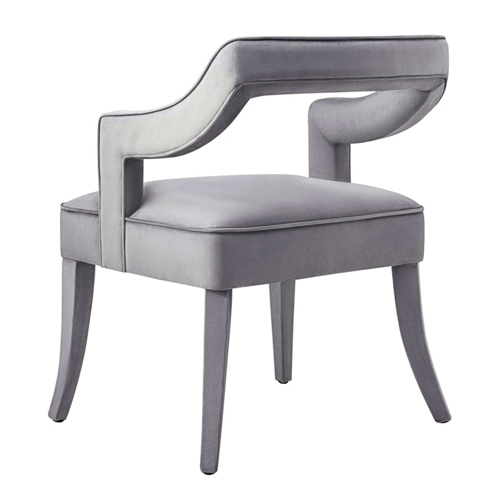 Tessa Grey Velvet Chair