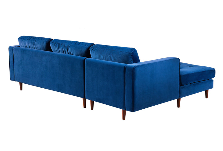 Tilden Velvet Sectional LAF - Navy