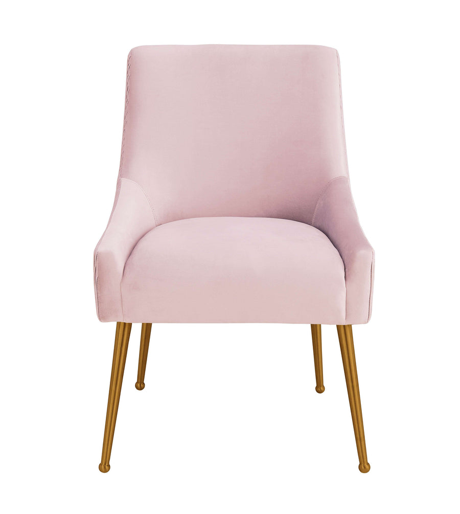Tori Pleated Velvet Side Chair - Rose