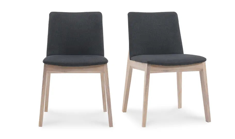 Zenith Oak Dining Chair Set of Two - Grey